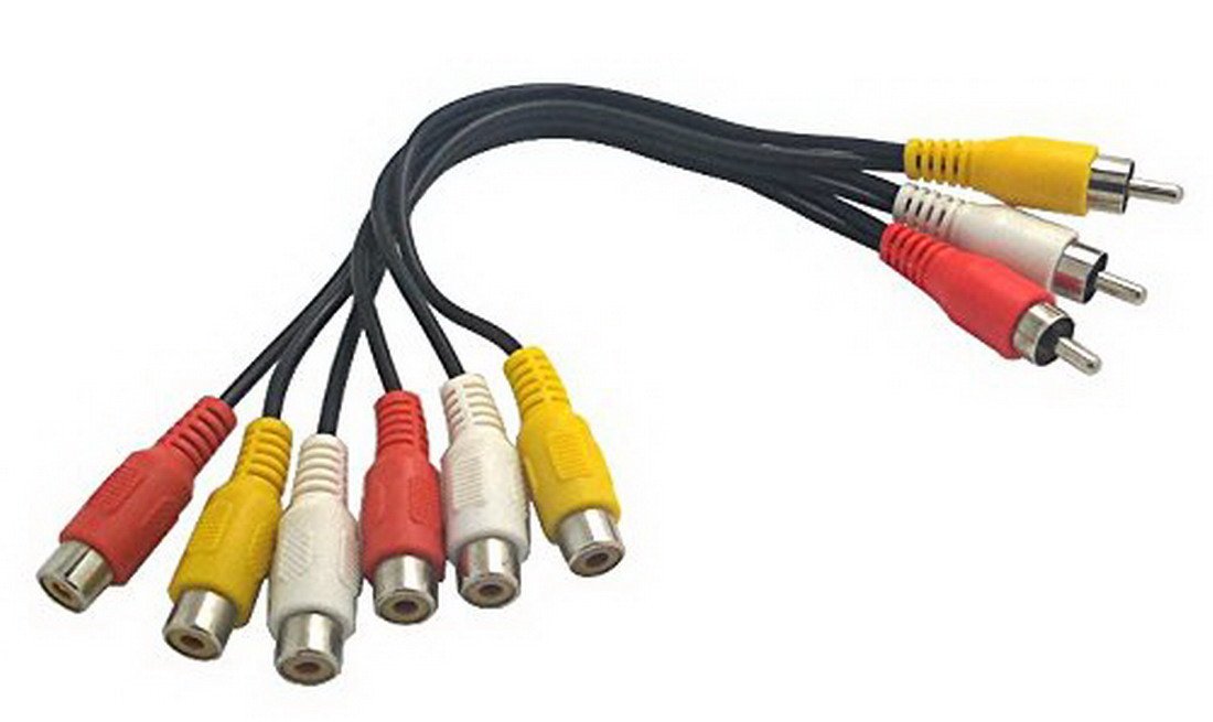 Amazon | Rosebe 2分配 AVケーブル, AV RCA 赤白黄 オス AV RCA 赤白黄