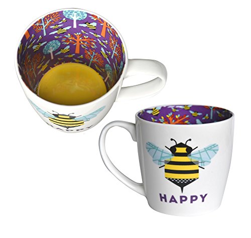 Two Up Two Down Inside Out Tazza - (Bee) HAPPY