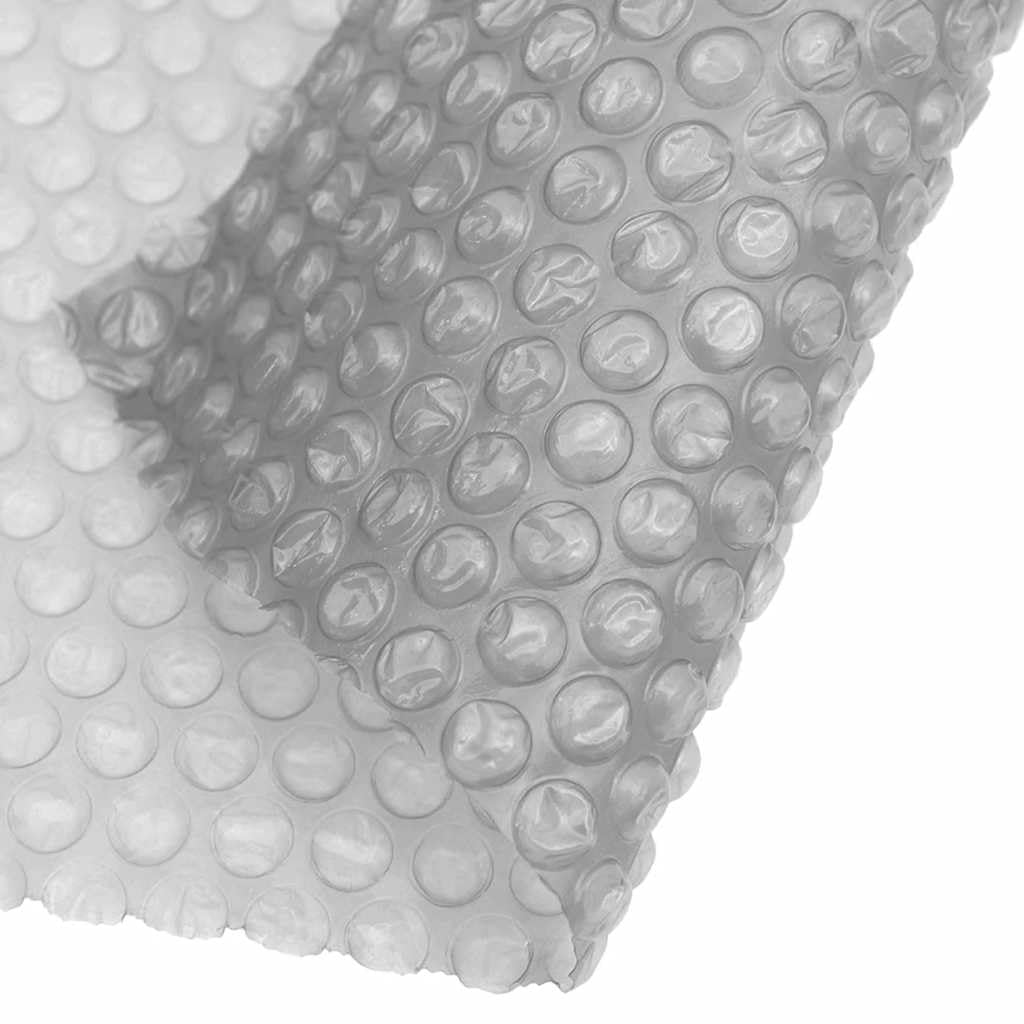 Mangloder Telo Solare Piscina Galleggiante in PE Grigio 450x220cm Pellicola Noppata per Piscine, Isolamento e Riscaldamento, Facile da Tagliare per Vasca idromassaggio e Piscine Bambini, Estate