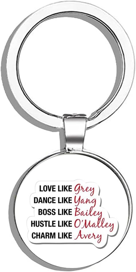HJ MediaHJ Media Grey's Anatomy Love Like Grey Metal Round Metal Key Chain Keychain Ring