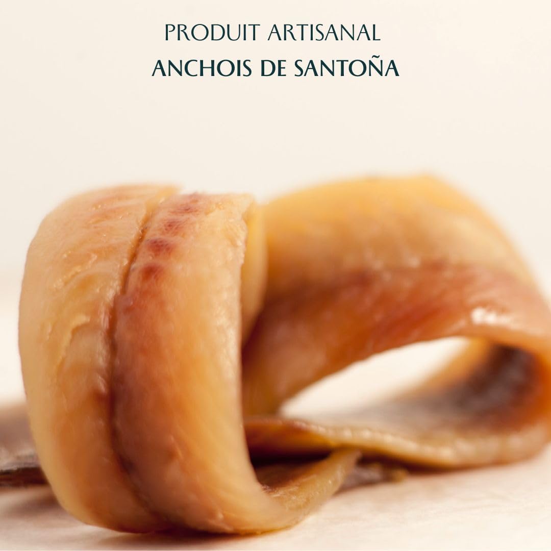 Anchois de Cantabrie Cantabrico Gourmet | Pack de 4 bocaux en verre (400 g) (64/80 filets) | Élaboration artisanale avec des anchois de Santoña