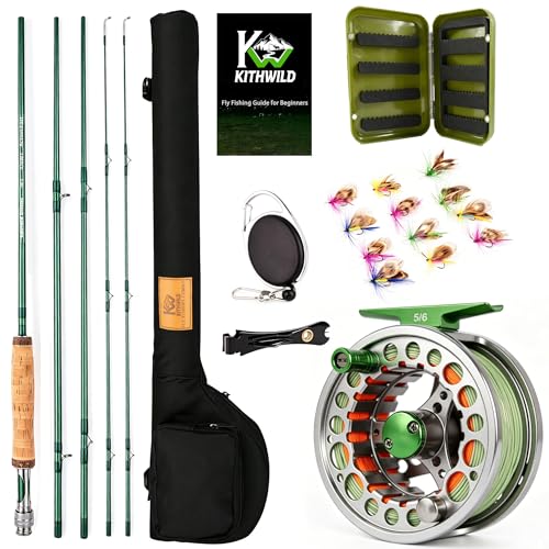 Fly Fishing Rod Combo, 4 Piece 5/6...