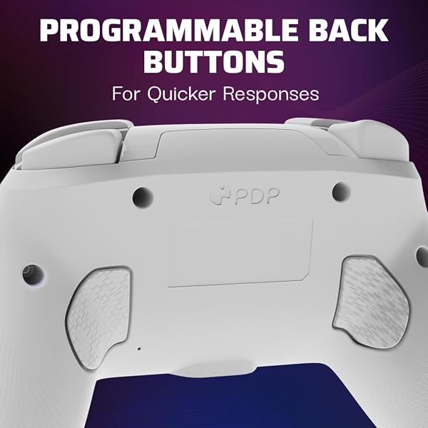PDP Afterglow Wave Wireless Pro Controller with Full Motion for Nintendo Switch, Nintendo Switch - OLED Model, 8 RGB LED Lighting Zones, 30 Foot Range, 20 Hour Rechargeable Battery White - 4