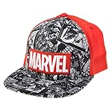 Marvel Legends Baseball Cap, One Size Marvel Baseball hat for Men, Comfortable, Cool and Stylish Comic Book Cover Design with Red Logo & Trim, Outstanding Superhero Men's Cap