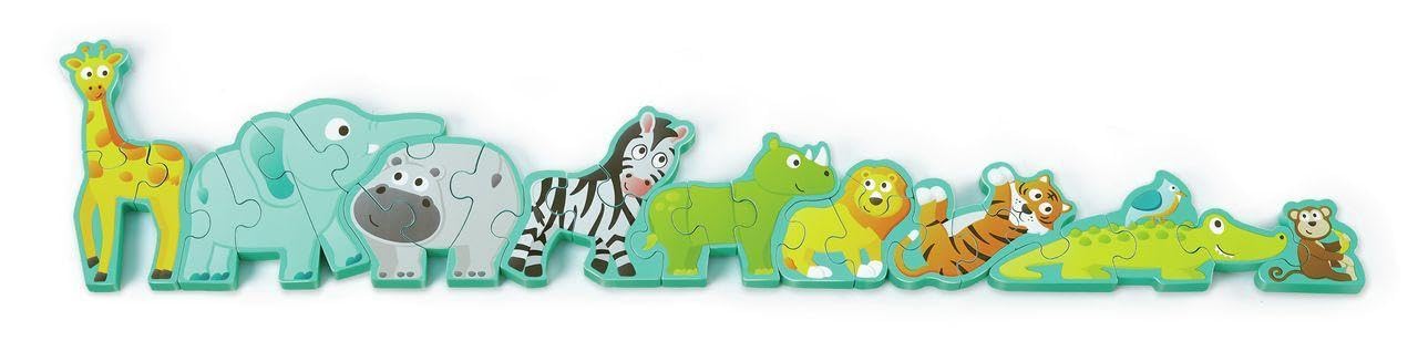 Hape E1627 Puzzle alfabet i parada zwierząt