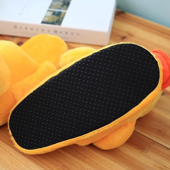 LELEBEAR Duck Slippers - Soft Comfortable Household Shoes, Cute Plush Warm Non-slip Animal Slippers for Indoor With Duck Keychain4