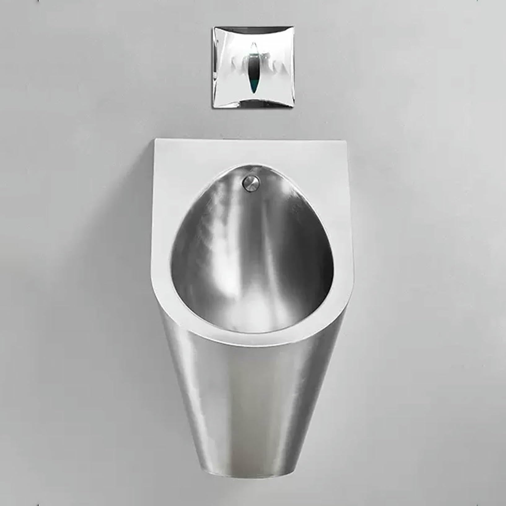 Smart - Orinatoio da parete in acciaio inox 304, da uomo, con sensore attivato da bagno, bagno residenziale, antispruzzo, sanitario maschile e igienico.