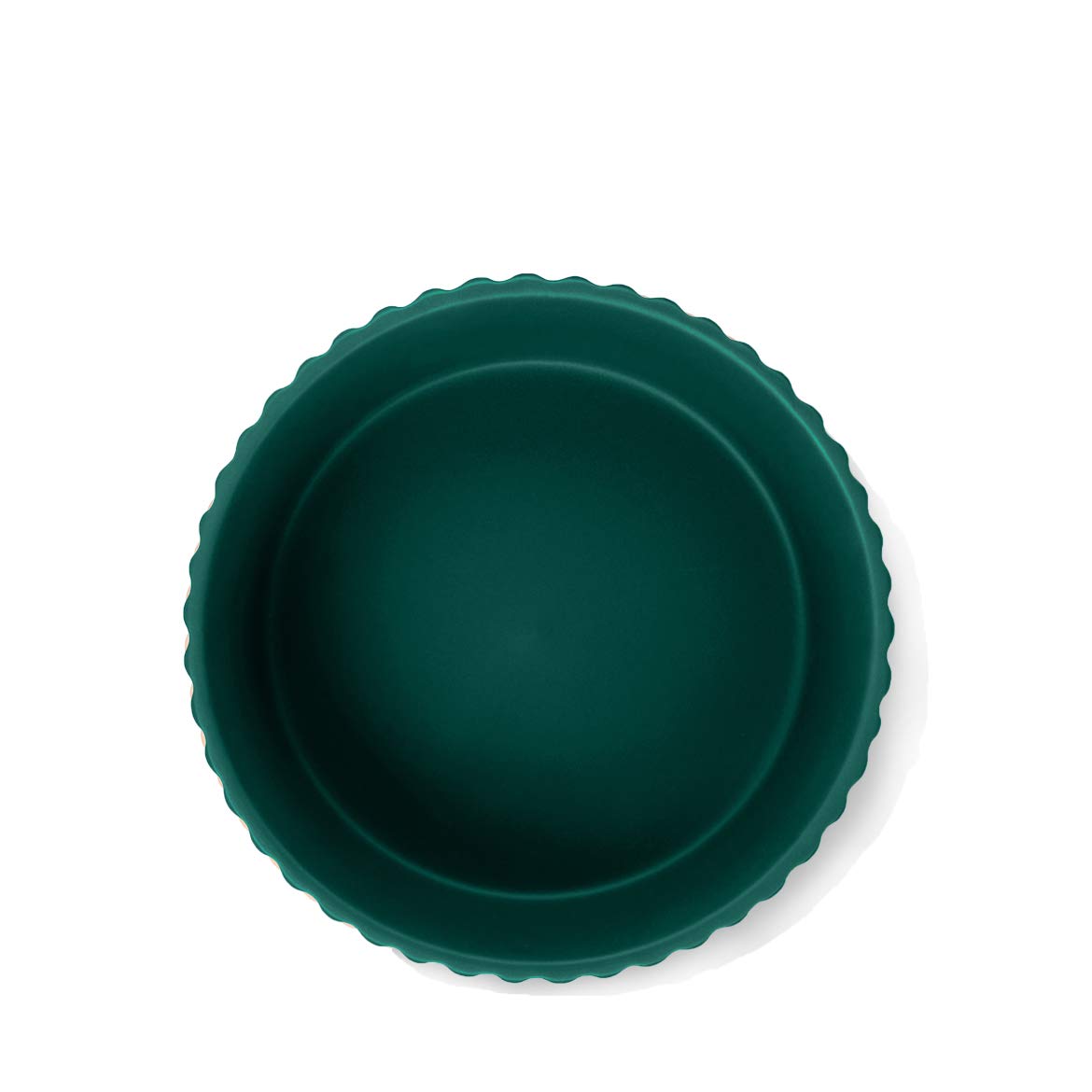 Waggo - Cuenco de cerámica para comida y agua, acabado mate pesado (verde azulado grande)