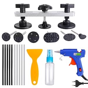 Uolor Outils kit Débosselage Carrosserie et Débosselage sans Peinture Réparation dent de Paintless Tire Bosse carrosserie Extracteur de Colle Bosse Voiture Pistolet à Colle