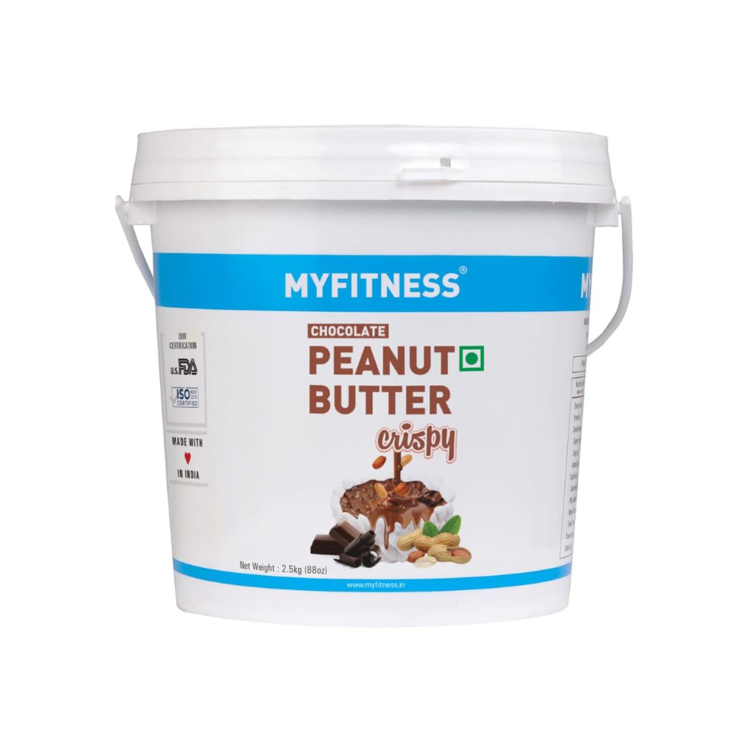 MYFITNESS Peanut Butter Chocolate Flavour, Crispy 2.5kg | 21g Protein | Tasty Nut Butter Spread for Healthy Breakfast | Cholesterol Free, Gluten Free | Zero Trans Fat | Vegan | 100% Pure Roasted Nuts (B08SBGFPQM) Amazon Price History, Amazon Price Tracker