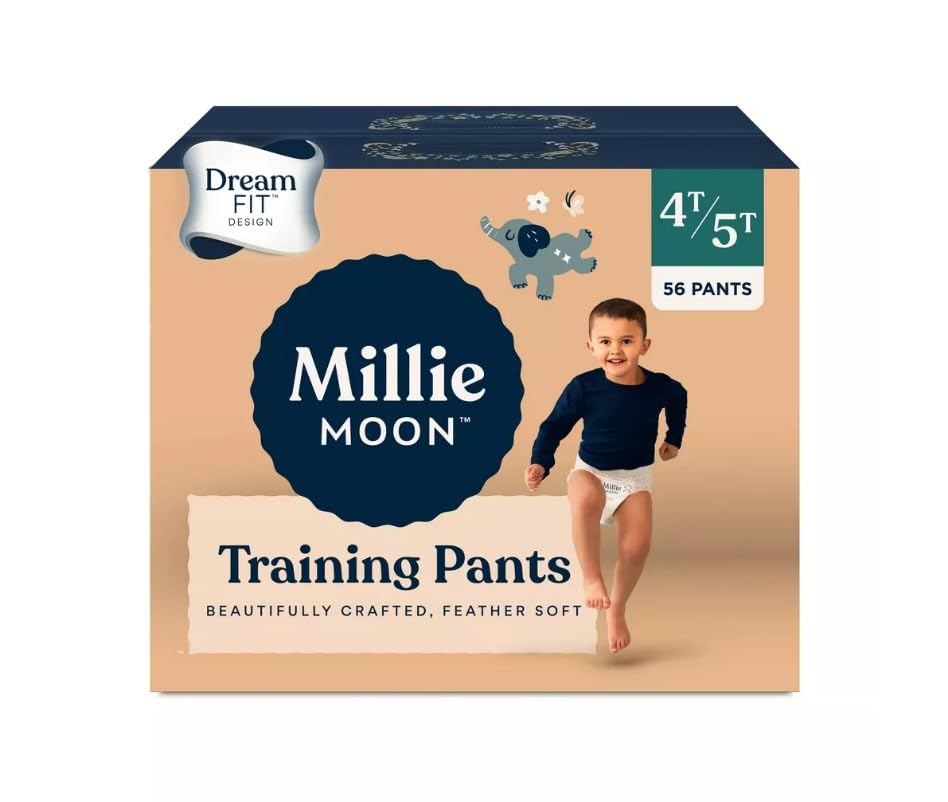 Millie Moon Unisex Training Pants ~ (Size-4T-5T and Count-56) ~ Diaper Weight Range: 35+ Lbs.