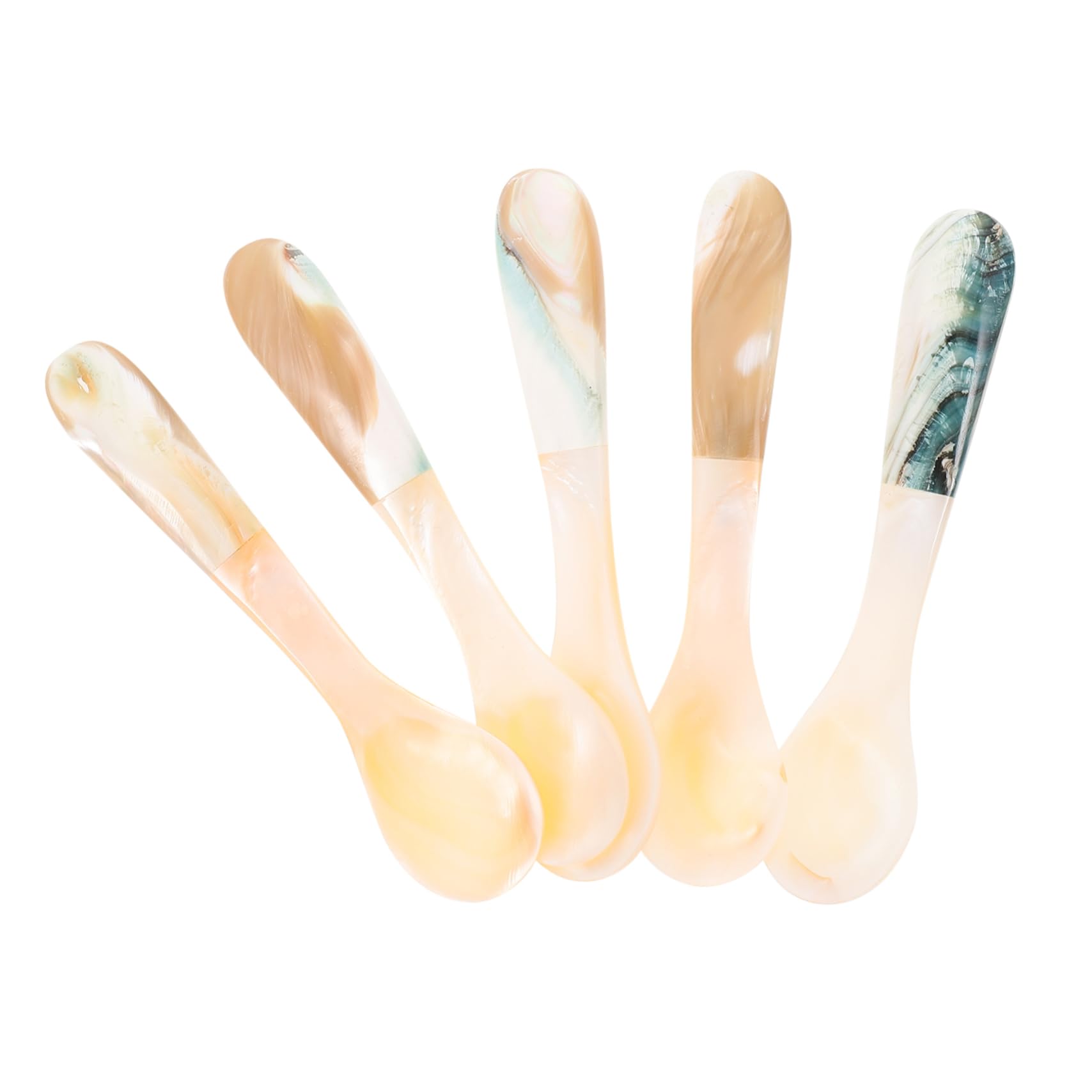 Alipis Pcs Shell Cutlery Elegant Caviar Serving Spoons Stir Spoon for Espresso Multi-function for Desserts Tea