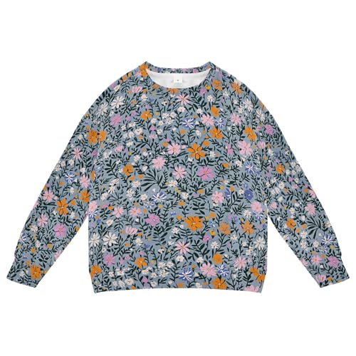 JUNZAN Summer Flowers Dianthus Grey Kids Girls Hoodie Sweatshirt Fleece Kids Pullover Hoodie Athletic 4T