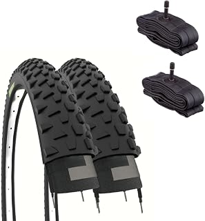 Ecovelò 2 Reifen 26 x 2,10 (54-559) + Schläuche mit amerikanischem Ventil (Schrader) Mountainbike-Reifen MTB Fahrrad