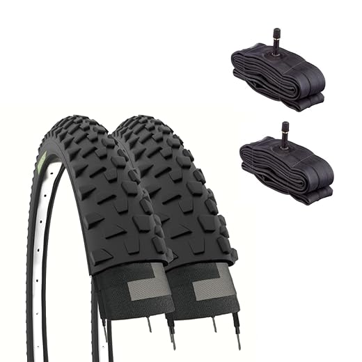 2 pneus 26 x 2,10 (54-559) + Chambres avec Valve AMÉRIQUE (Schrader) pneus Moto vélo VTT