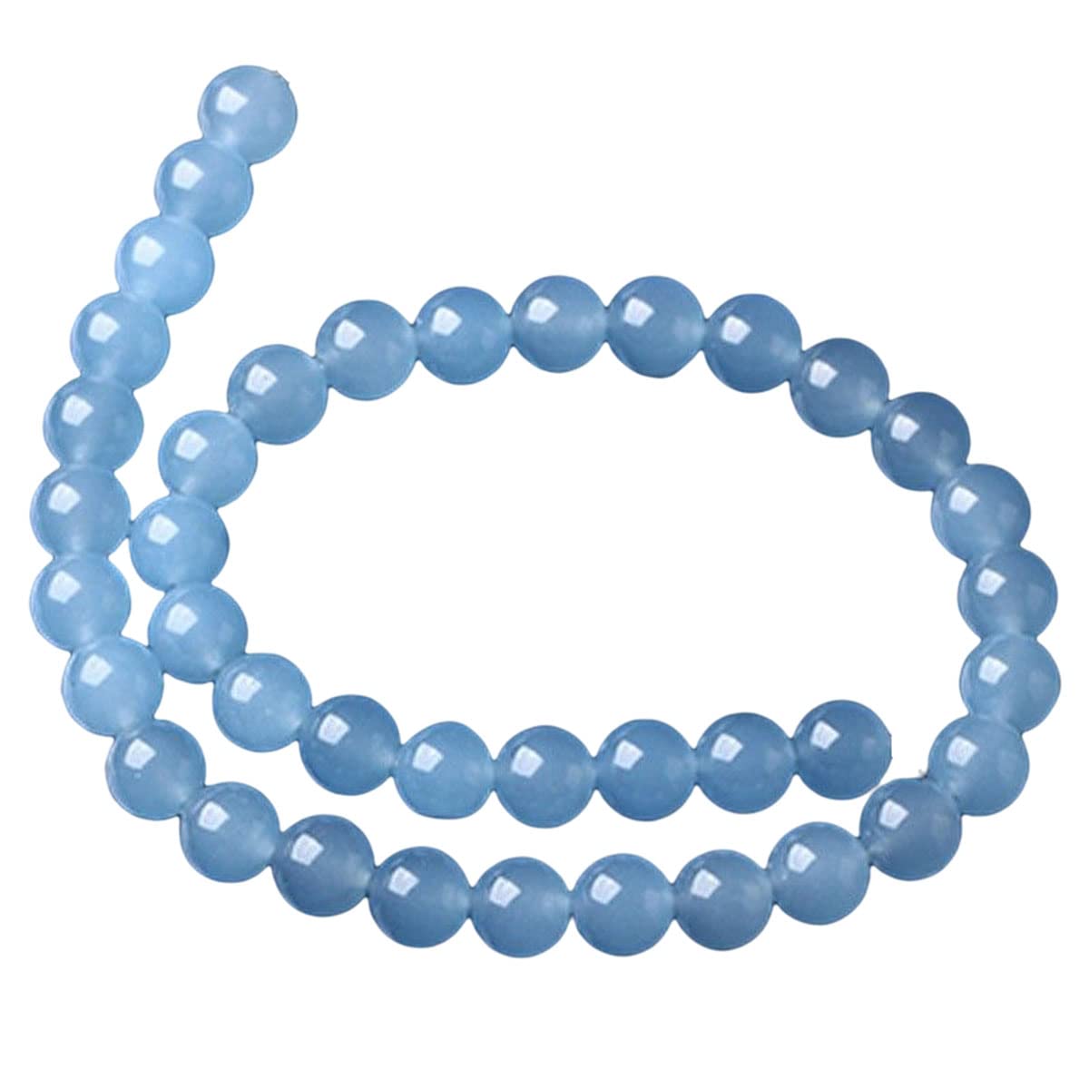 Chalcedony bracelet chalcedony loose bead chalcedony necklace 6mm-14mm round beads (blue, 12mm), 12mm, chalcedony