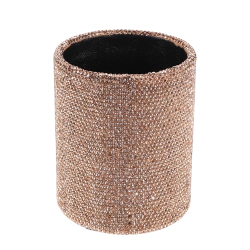 Porte-pinceaux de maquillage à paillettes dorées pour filles et rangement de stylos