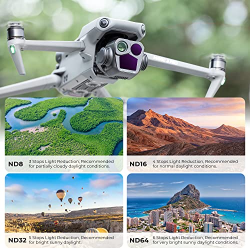 K&F Concept 4-pack ND Filter Kit for DJI Mavic 3 Pro/Pro Cine, ND8, ND16, ND32 - Image 3