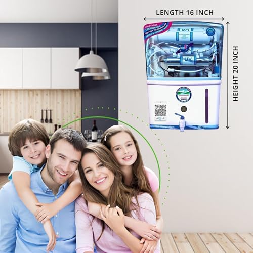 Image of Aqua X Pure RO Water Purifier for Home | 7 Stage RO+UV+UF+Copper | High TDS 2000 PPM Membrane | 12L Storage, 20 LPH | Fully Automatic || EK GROUP||.