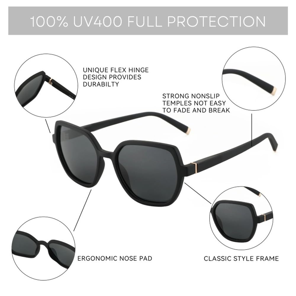 Gafas de sol polarizadas para mujer con protección UV400