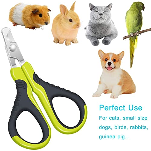 Alinana Krallenschere Kaninchen, Krallenschere Katzen mit Einzigartiger 25 Grad Schneidekopf, Fachmann Hundekrallen Schneider Für für kleine Hunde Welpen Katzen Hasen, Gebogene Klinge