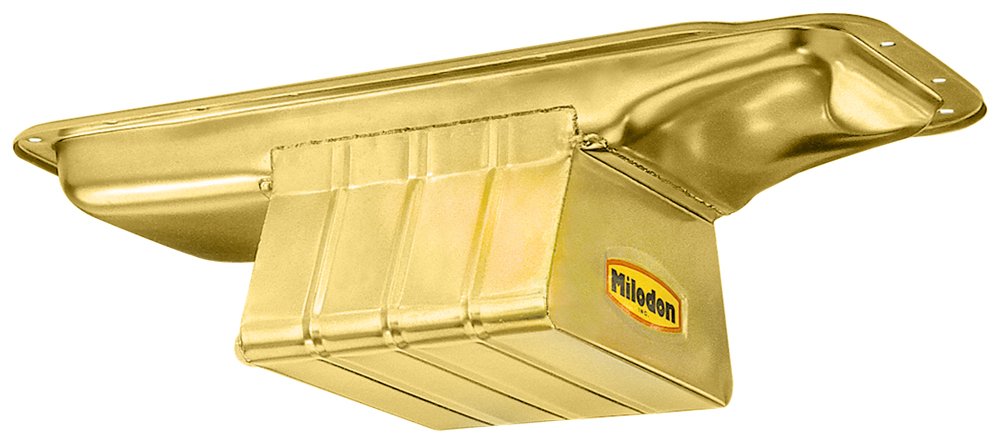 Milodon 30930 Steel, Gold Zinc Plated Street and Strip Oil Pan for Big Block Mopar