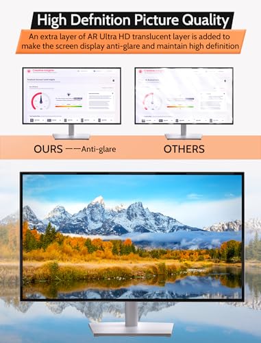 Filtre de confidentialité anti-espion 16:9 de 61 cm réutilisable amovible pour moniteur