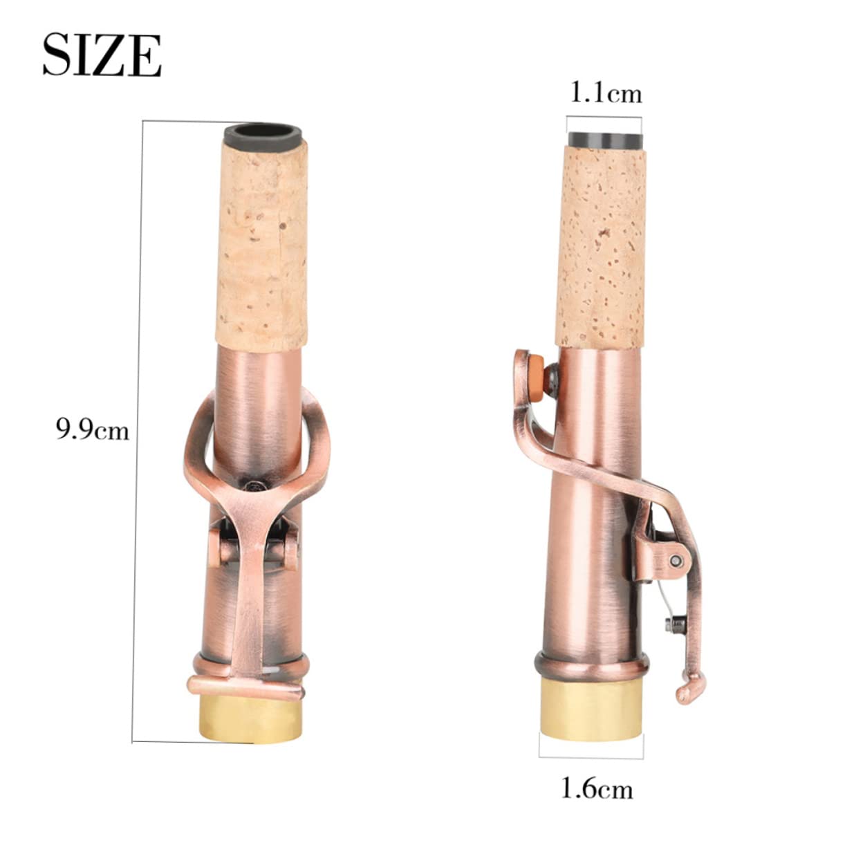 Mikinona 2 Piezas Accesorios para Saxofón Soprano Repuestos para Instrumentos Musicales para Casa y Escuelas