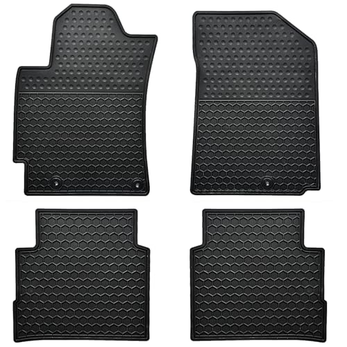 Megiteller Car Floor Mats Custom Fit for Kia Forte 2026 2025 2024 2023 2022 2021 2020 2019 Odorless Washable Heavy Duty Rubber (All Weather) Car Floor Liner Set Black