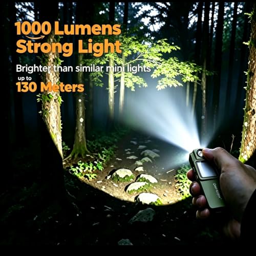 Aluminum EDC Pocket Flashlight 1000-Lumen 180° Rotatable Strong Spotlights - image 4