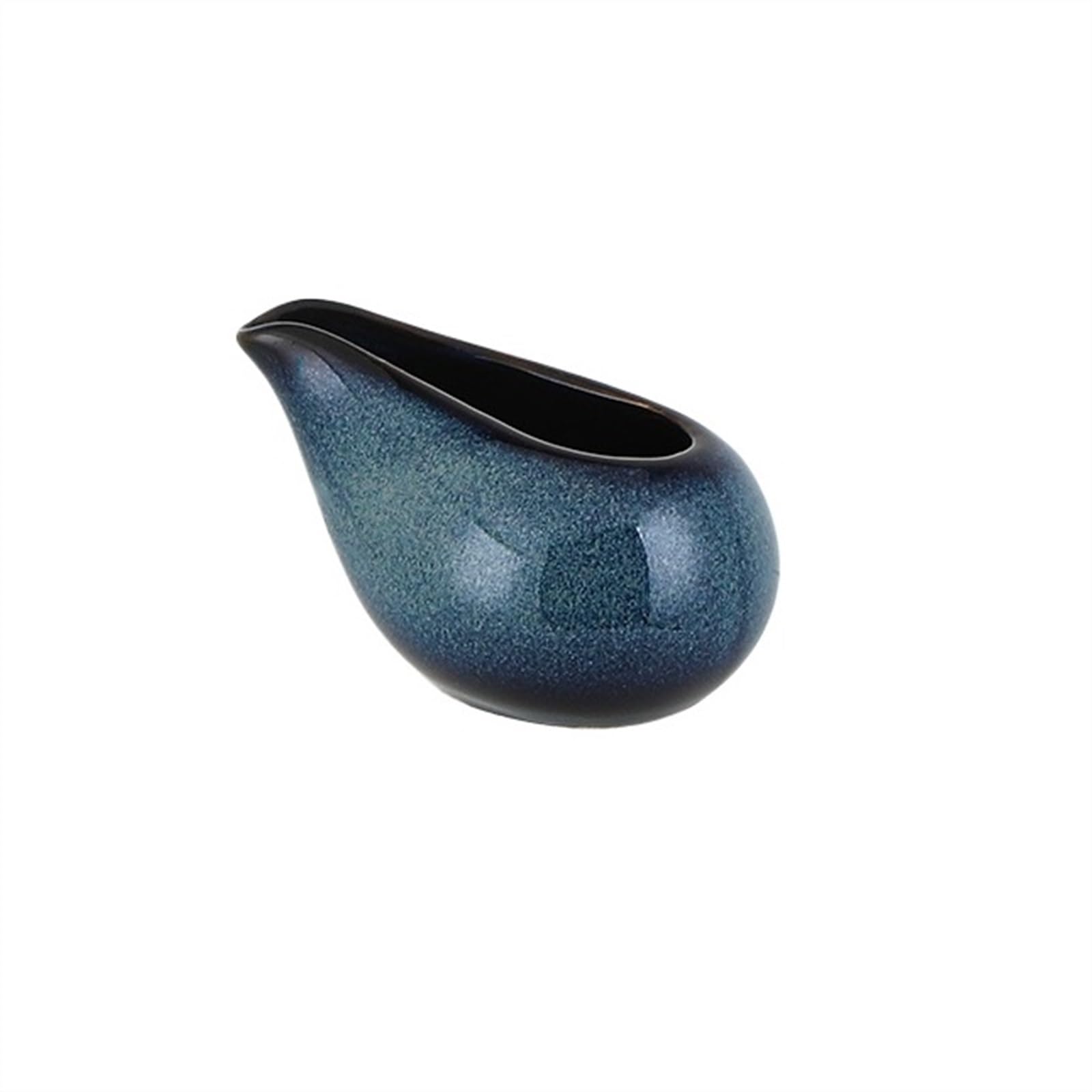 Saucièren mini miski na sosy, 3,4 uncji, ceramiczne, szklane, do mleka, dzbanek, kreatywna kawa, małe mleko, do gospodarstwa domowego, małe sosjerki do mleka, sosów (niebieskie)