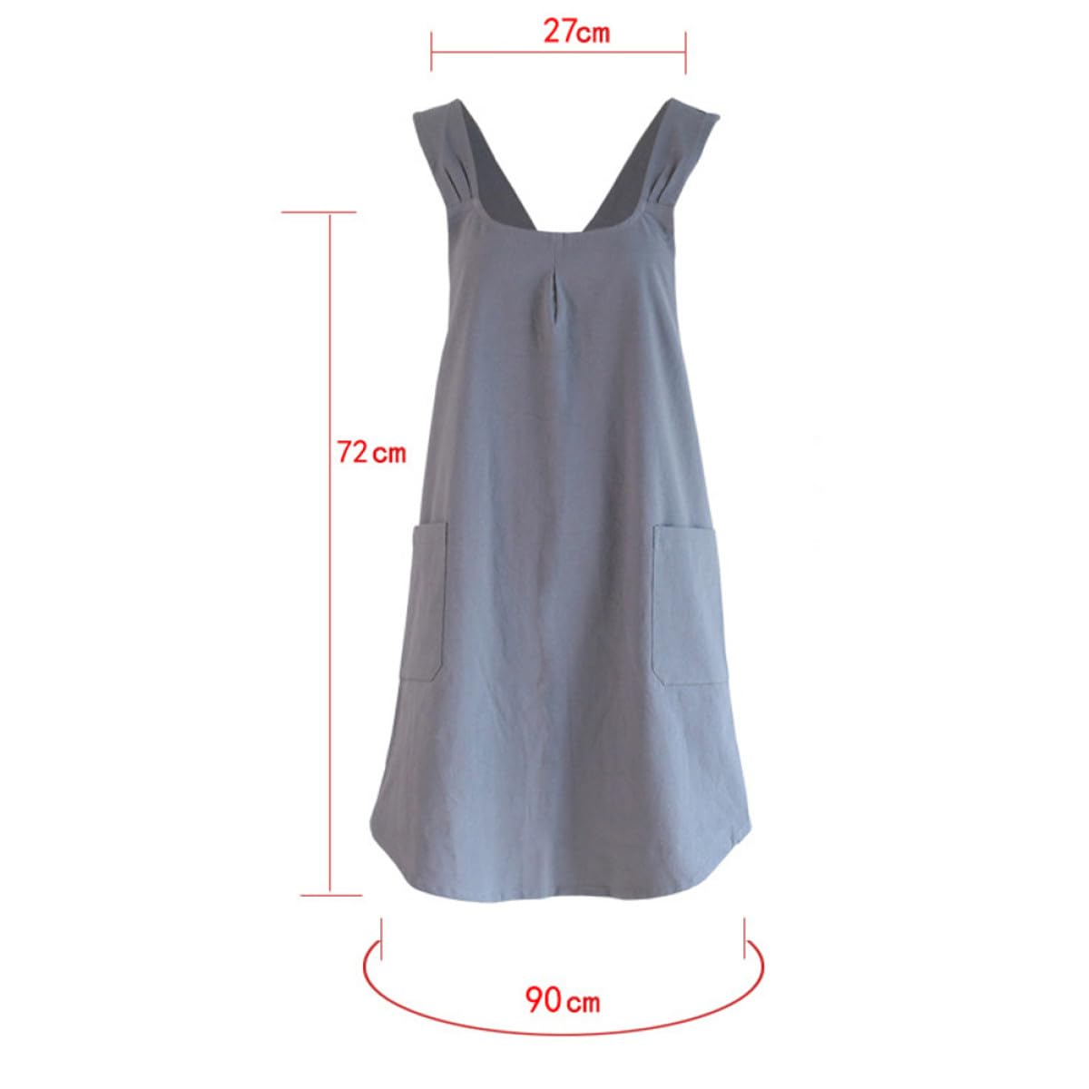 Cabilock Grembiule da Cucina in Cotone Khaki Stile Semplice Resistente alle Macchie senza Maniche Adatto per Cucina e Casa Comfort e Funzionalità