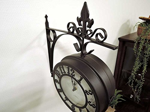 Amazon.co.jp: オールドストリート ダブルクロック ウォールクロック