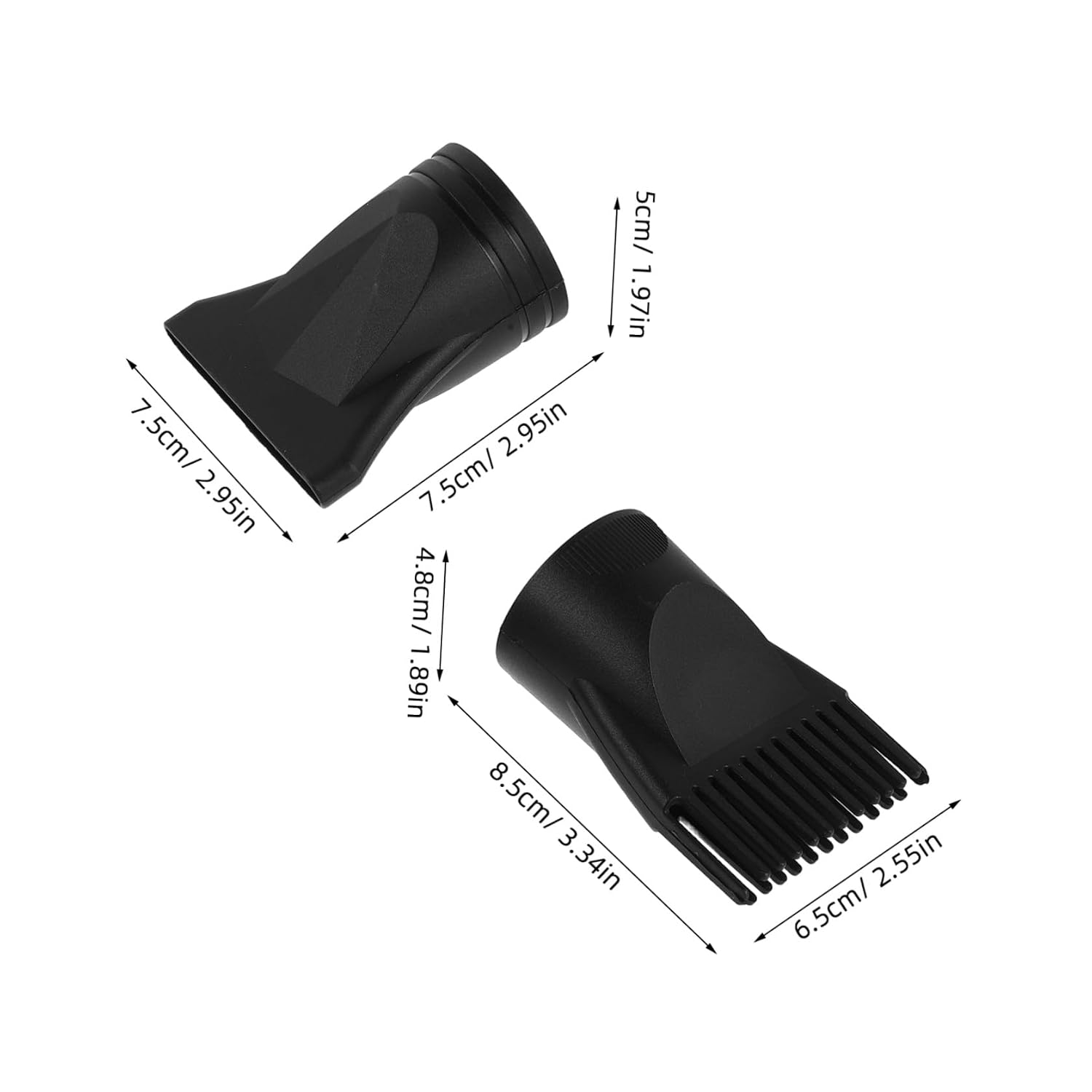 4pcs Hair Dryer Concentrator Attachment Comb Nozzle Set, Portable Plastic Blow Dryer Nozzles with Robust Design for Salon and Hair Maintenance Use