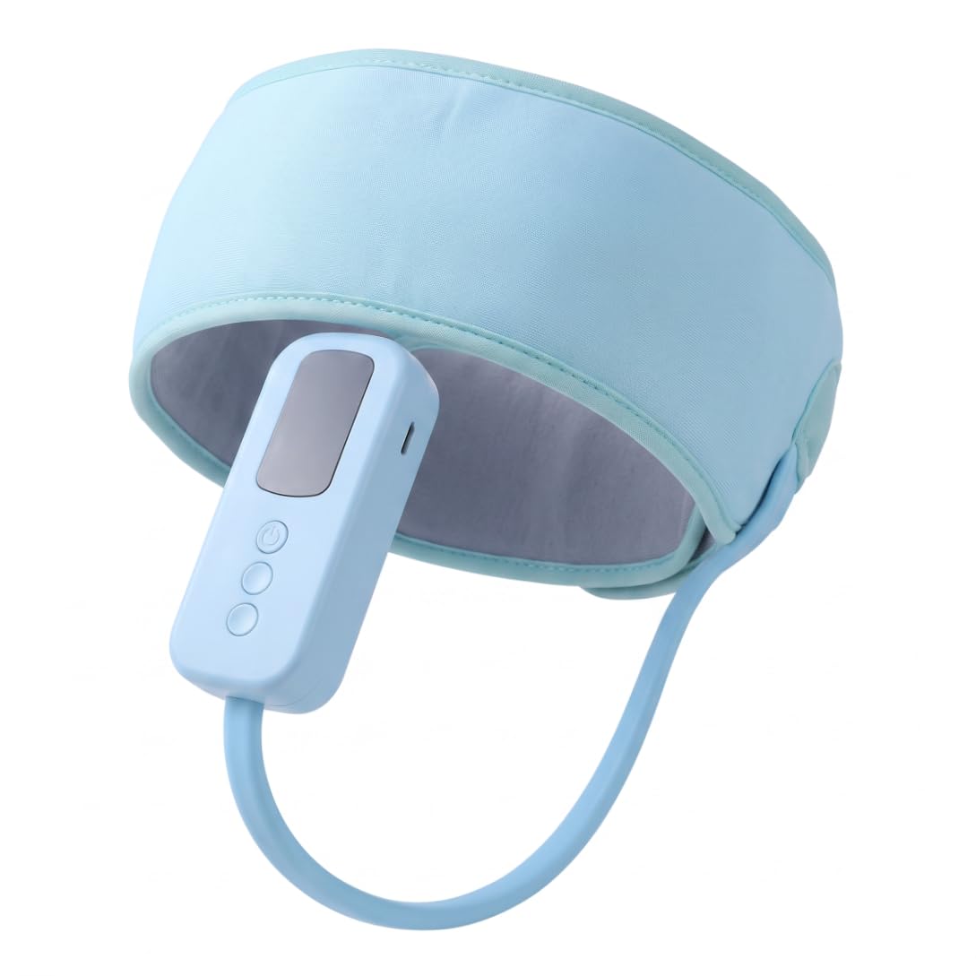 Massaggiatore elettrico per la testa, massaggiatore per il cuoio capelluto con impastamento e calore per il relax e sollievo dallo stress, blu