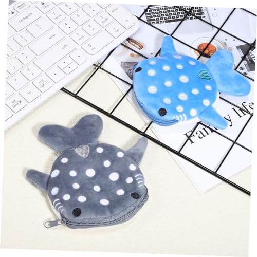 Beaupretty 2pcs Cute Plush Purse for Boys and Girls Soft Zipper Pouch for Keys and Items Multi-functional and Stylish Storage2