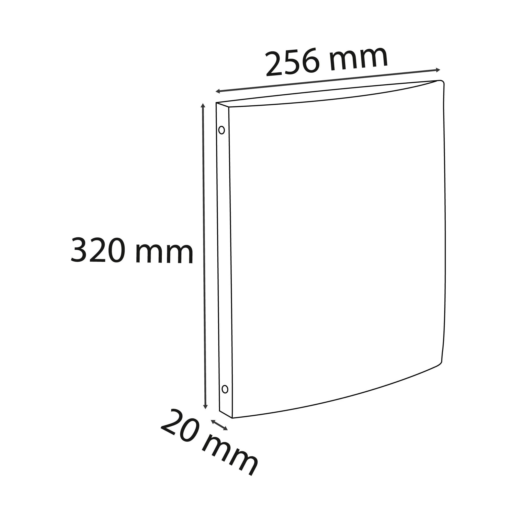 Exacompta - Réf. 51151SE - Carton de 20 classeurs rigides - 4 anneaux ronds 15 mm - Dos 20 mm - Dimensions extérieures : 32 x 25,6 cm - Format à classer A4 - Noir