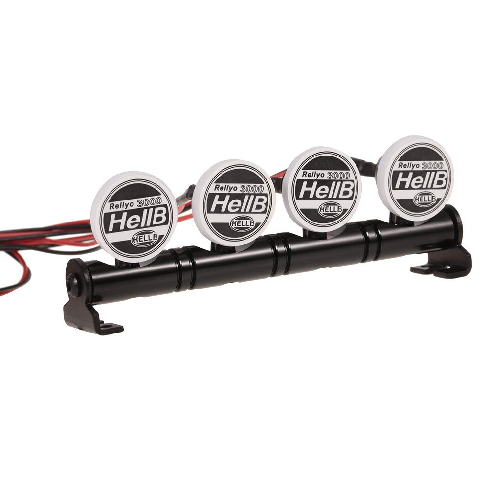 4-Pack Round LED Roof Lights For 1/10 RC Crawler - Fits Axial SCX10, TRX-4, D90, CC01, 4.8-6V, 20mm Diameter