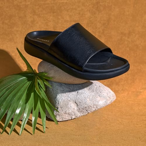 Image of Neeman's PureWhoosh Slides for Men | Lightweight Slip-On with Cushioned Footbed & Arch Support | Soft Strap, Grippy Sole & All-Day Comfort