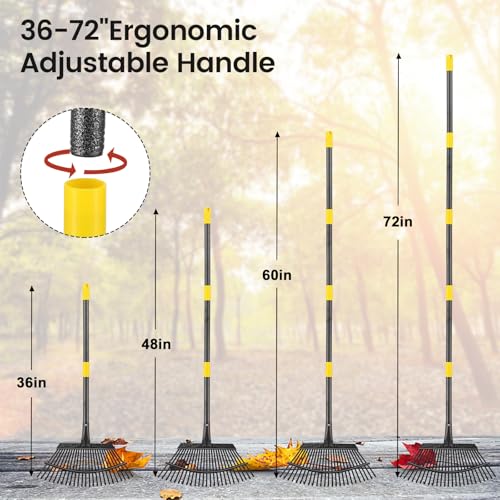 Rastrillo metálico ajustable para hojas 6ft COCONUT miniatura 5