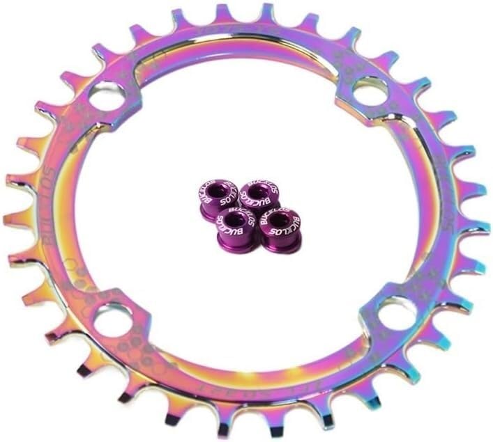 Tarcza rowerowa, Tarcza, wąska szeroka tarcza Łańcuch rowerowy Okrągłe owalne koło łańcuchowe MTB Część rowerowa Zębatki do rowerów(Oval 36t)