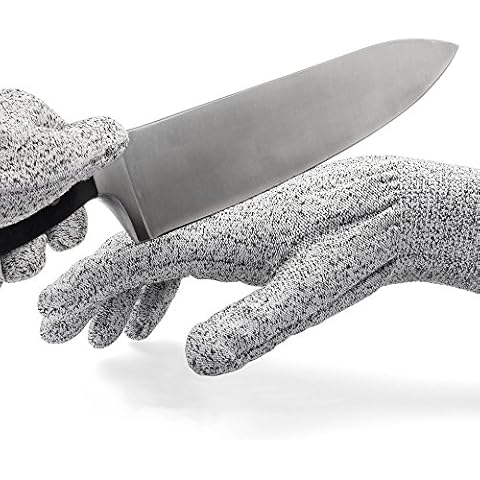 Deluxe Comfort BooBooNoMore Kevlar No Cut Kitchen Gloves, Small - Machine Washable - High Grade Polyethene - Light Weight - Kitchen, Grey Cover