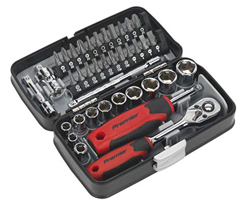 Sealey Ak8945 Socket & Bit Set 38Pc 1/4In Sq Drive