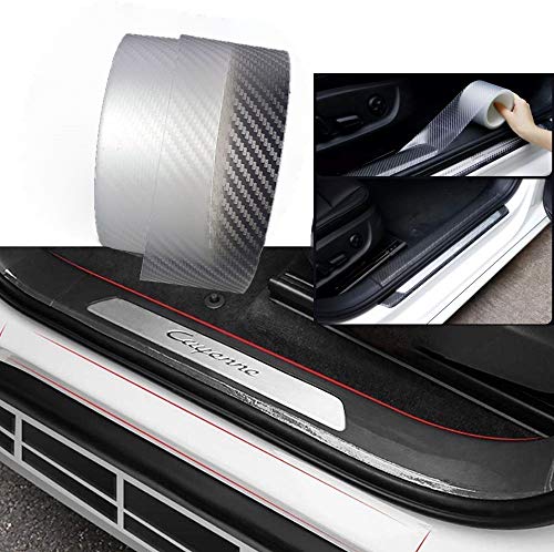 Image of Semaphore Car Door Transparent Carbon Fiber Seal Strip Door Edge Guard Bumper Cover Strips Entry Sill Scuff Plate Anti-Scratch (5cm x 5metre) Compatible with Hundai i20