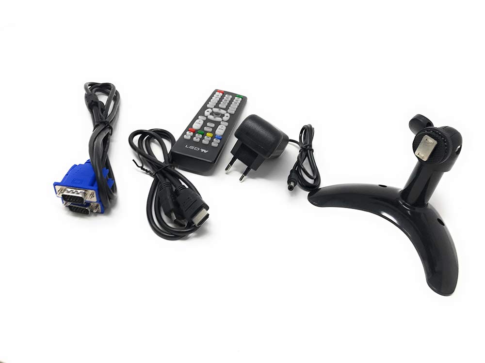 Vetrineinrete® Monitor 13.3'' pollici LCD HD portatile HDMI VGA USB BNC per videosorveglianza telecamera auto 720p con telecomando casse incorporate A80