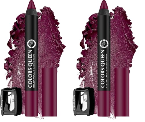 Image of Colors Queen Color It All Long Lasting Crayon Lipstick | Up to 18 Hours Stay | Creamy Matte Finish | Waterproof & Light Weight| Smudge Proof & Non-Transferable |Lipstick for Women (Murphy Wine,3.5g)