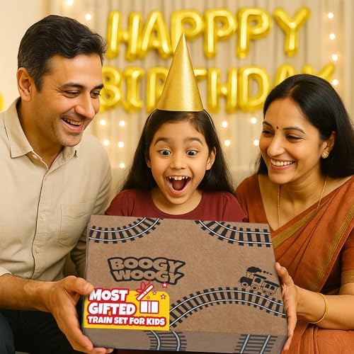 Image of BOOGYWOOGY Vande Bharat Express Toy Train Set 49 Piece Railway Set | USB Rechargeable Type-C Engine | Indian City Train Set with DIY Magnetic Railway Track | Educational Gift for Kids Boys Girls