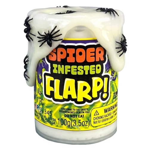 JA-RU Spider Infested Flarp Putty (1 Unit) Squishy Sensory Gross Toys for Easter, ADHD Autism Spider Web Toy, Great Party Favors Fidget for Kits & Adults. Stress Relief Fun for Boys & Girls. 345-1