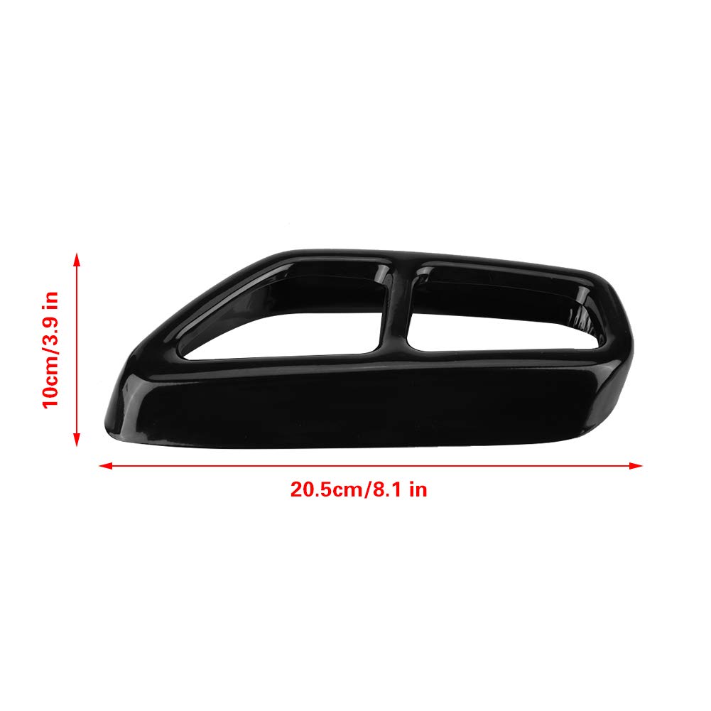 2 Stücke Auto Edelstahl Schwarz Auspuff Endrohr Abdeckung Trim für 5 Serie G30 2017-2018