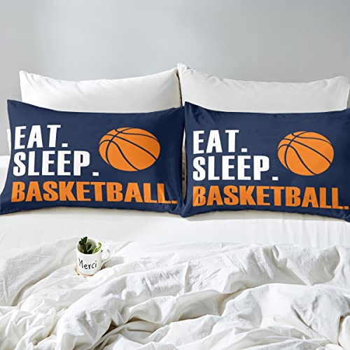 Image of Feelyou Basketball Bedding Set Full Size 3Pcs for Boys Girls Women Men